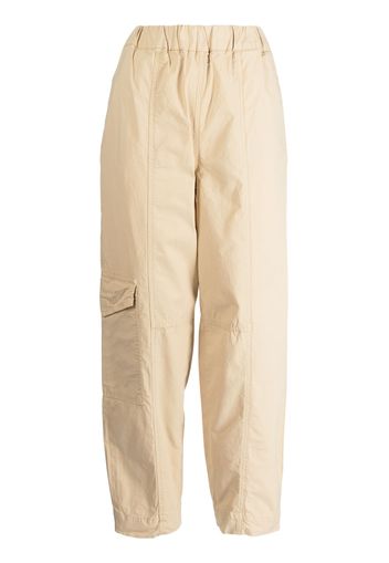 GANNI straight-leg organic cotton trousers - Toni neutri