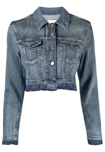 GANNI cropped denim jacket - Blu