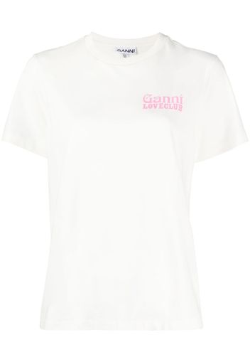 GANNI Nightclub organic cotton T-shirt - Bianco