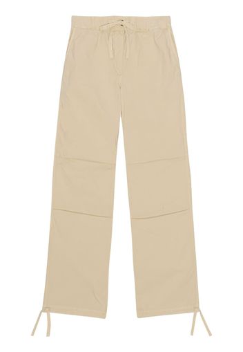 GANNI drawstring straight-leg trousers - Toni neutri