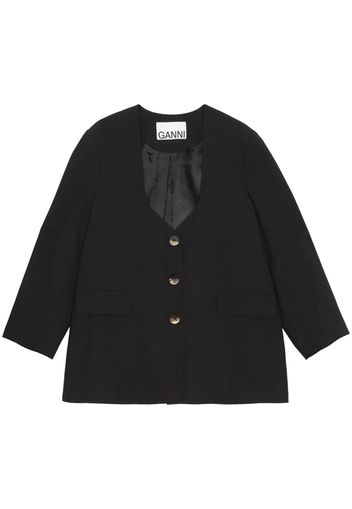 GANNI Blazer monopetto - Nero