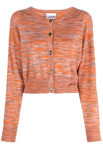 GANNI Mouline merino cardigan - Arancione