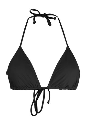 GANNI halterneck bikini top - Nero