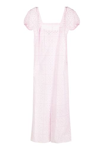 GANNI broderie anglaise midi dress - Rosa