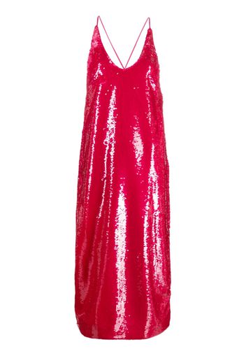 GANNI sequin-embellished midi dress - Rosa