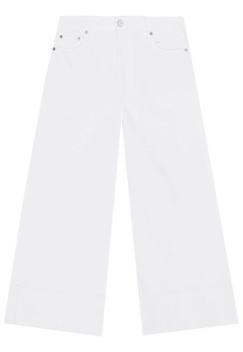 GANNI mid-waist cropped jeans - Bianco