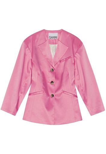 GANNI single-breasted blazer - Rosa