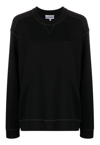 GANNI Isoli drop-shoulder sweatshirt - Nero