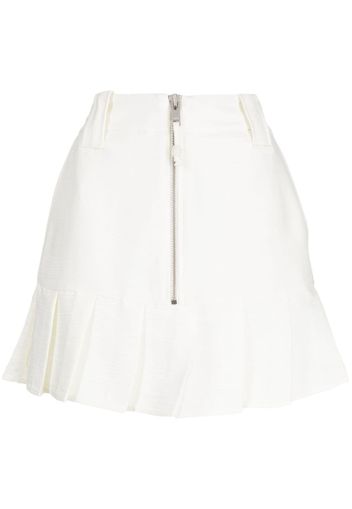 GANNI pleated mini skirt - Bianco