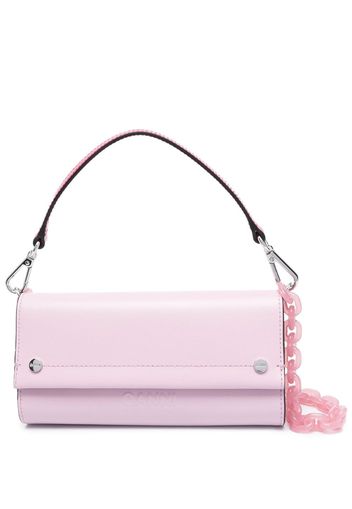 GANNI Banner envelope clutch bag - Rosa