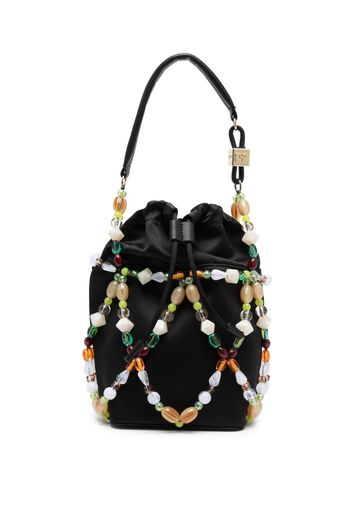 GANNI Beads bucket bag - Nero