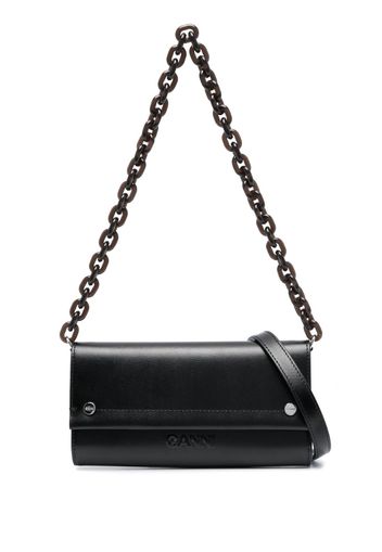 GANNI small Banner shoulder bag - Nero