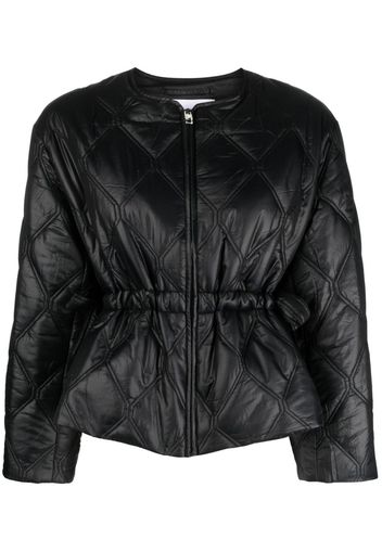 GANNI quilted round-neck jacket - Nero