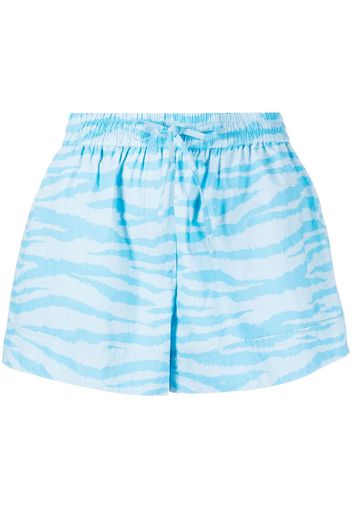 GANNI Shorts zebrati - Blu