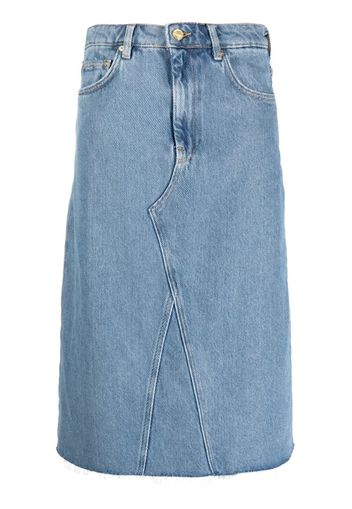 GANNI high-waist denim skirt - Blu