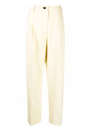 GANNI high-rise tailored trousers - Giallo