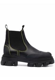 GANNI leather Chelsea ankle boots - Nero