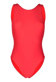 GANNI recycled scoop-back swimsuit - Rosso