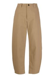 GANNI cropped tailored trousers - Toni neutri