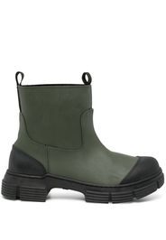 GANNI contrast toe-cap detail boots - Verde