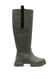 GANNI recycled-rubber Country boots - Verde