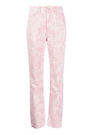 GANNI paisley-print jeans - Rosa