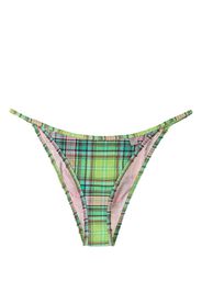 GANNI checked bikini bottoms - Verde