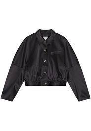 GANNI long-sleeve bomber jacket - Nero