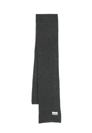 GANNI logo-patch scarf - Grigio