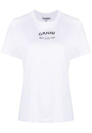 GANNI logo-print short-sleeve T-shirt - Bianco