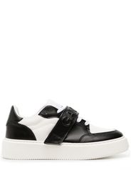 GANNI Sneakers con logo in finta pelle - BLACK/WHITE VINTAGE