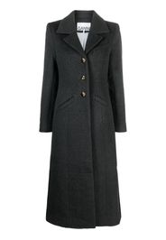 GANNI single-breasted wool blend midi coat - Grigio