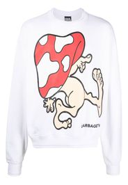 Garbage Tv graphic-print sweatshirt - Bianco