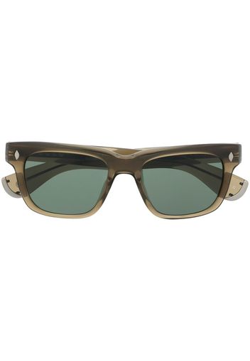 Garrett Leight Occhiali da sole rettangolari - Verde