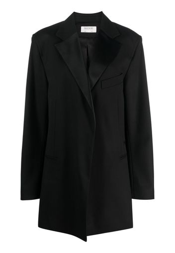 Gauchère Cappotto monopetto con revers a lancia - Nero