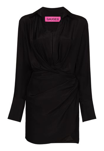 GAUGE81 Naha V-neck minidress - Nero