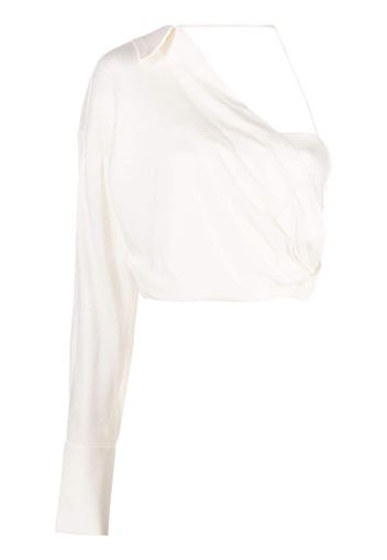 GAUGE81 Ganri one-sleeve shirt - Bianco