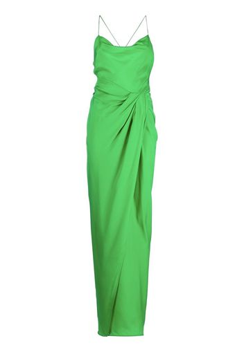 GAUGE81 Shiroi draped silk maxi dress - Verde