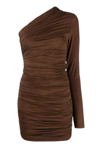 GAUGE81 PIla one-sleeve minidress - Marrone