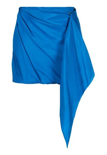 GAUGE81 silk draped miniskirt - Blu