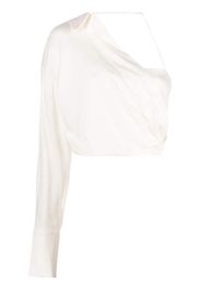 GAUGE81 Ganri one-sleeve shirt - Bianco