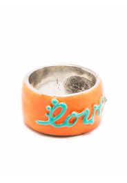 Gaya Love enamel ring - Arancione