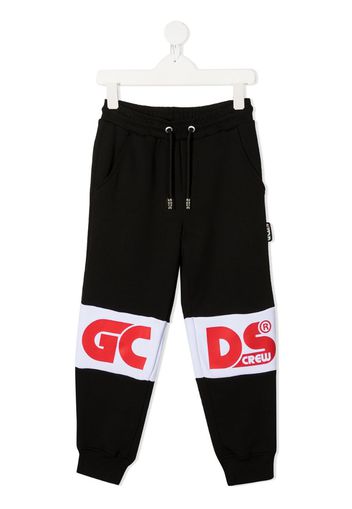 leg-logo print track pants