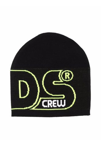 Gcds Kids logo-print beanie - Nero