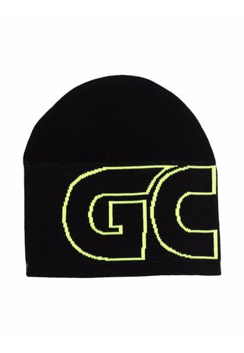 Gcds Kids logo-print knitted beanie - Nero