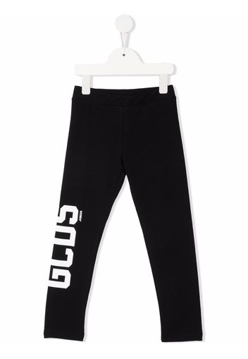 Gcds Kids logo-print track pants - Nero