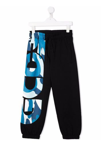 Gcds Kids logo-print track pants - Nero