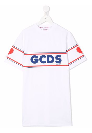 Gcds Kids logo-print T-shirt dress - Bianco