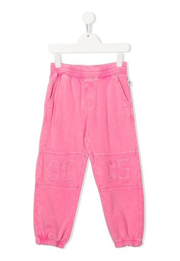 Gcds Kids tonal logo-patch track pants - Rosa