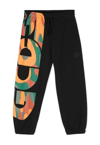 Gcds Kids logo-print track-pants - Nero